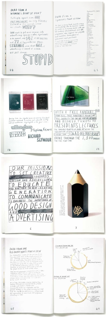 Marion Deuchar's hand-lettered Annual Report design
